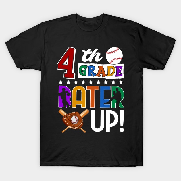 4th Grade Batter-up! Baseball Back to School T-Shirt by Bensonn